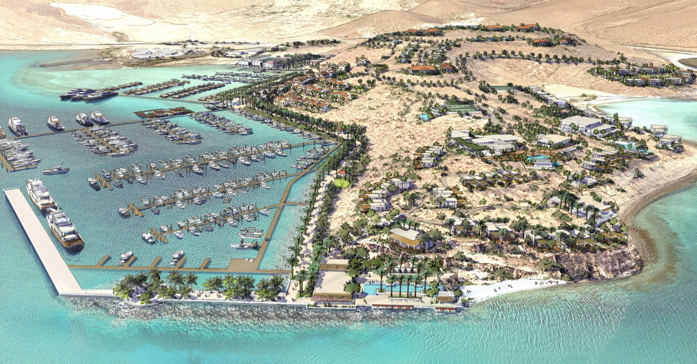 Conceptual marina and waterfront feasibility vision for Península Paraíso