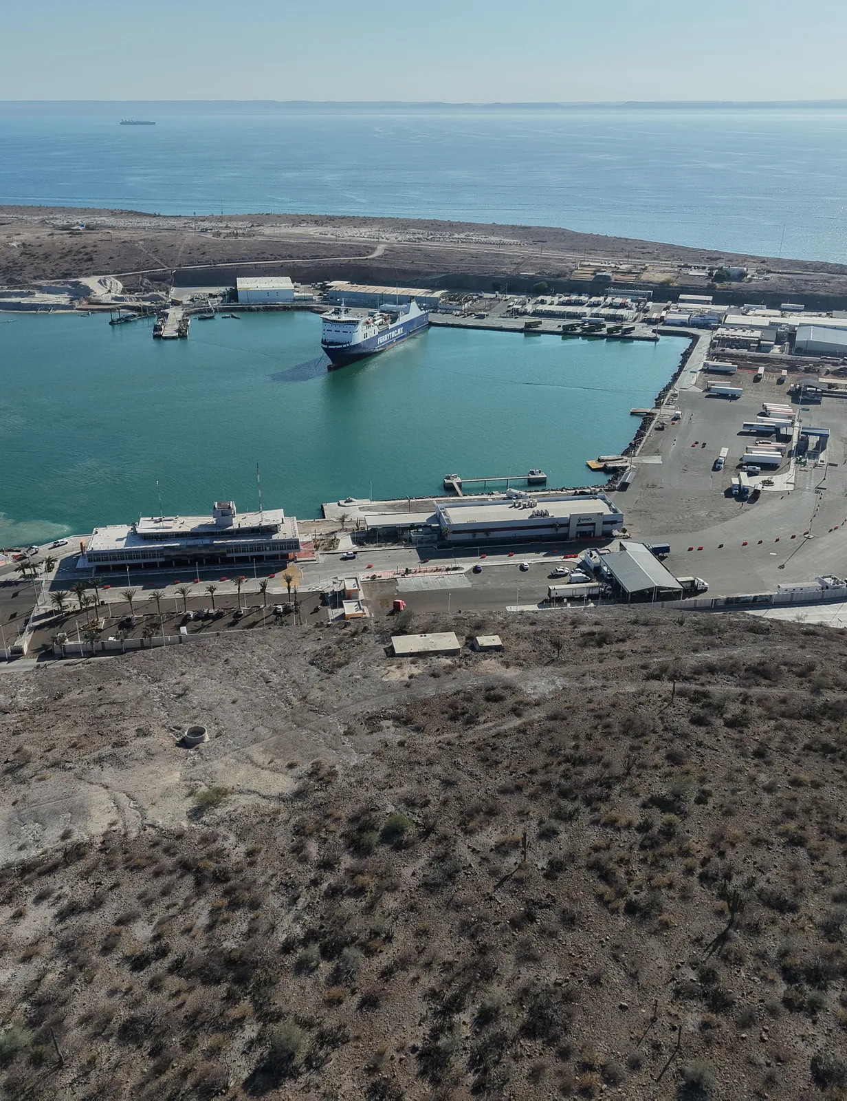 Aerial view of the Port of Pichilingue