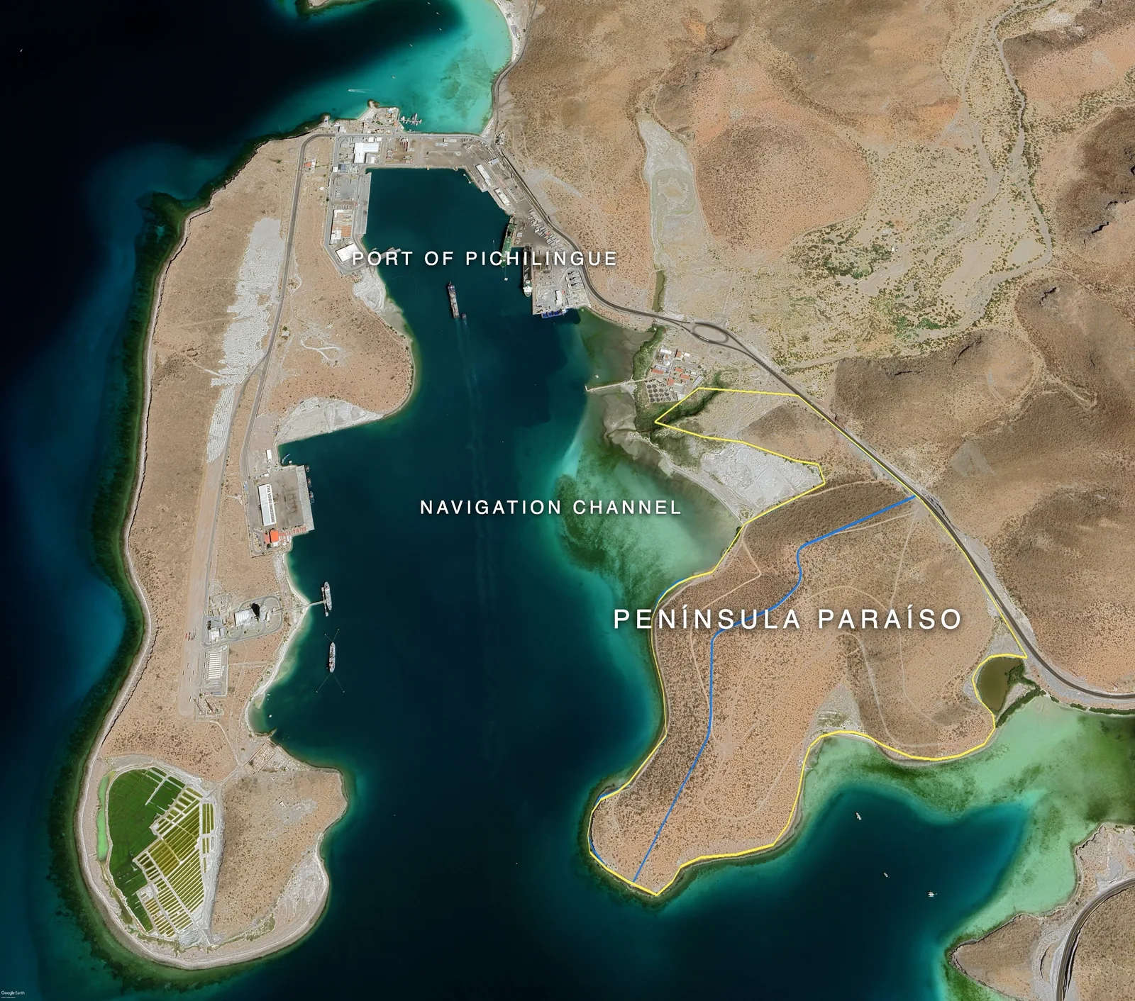 Conceptual aerial vision of Península Paraíso